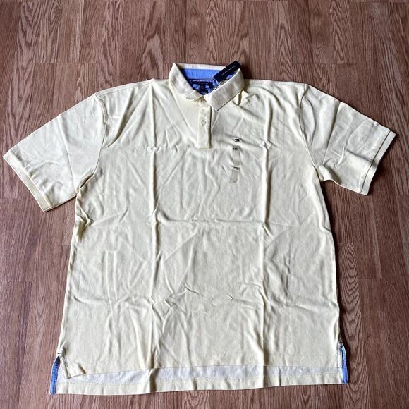 Tommy Hilfiger Classic Fit Logo Polo Yellow XXXL - Picture 1 of 12